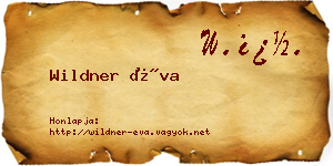Wildner Éva névjegykártya